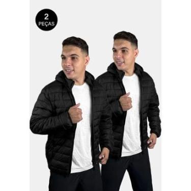 Imagem de Kit 2 Jaquetas Puffer Nylon Reforçada Bobojaco Masculino Capuz Removível-Masculino