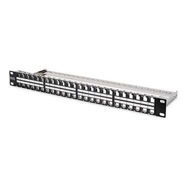 Imagem de Digitus Patch panel modular - 48 portas 1HE - rack de 48 cm - para módulos keystone RJ45 - blindado - preto