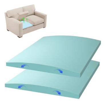 Imagem de Desunqin 2 peças 40D 56 x 56 x 6 cm suporte de almofada de sofá para assento flácido, suporte de almofada de sofá de arco de tamanho grande, suporte de assento de sofá de alto rebote, reparo de