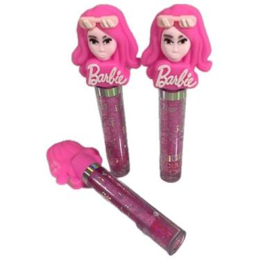 Imagem de Maquiagem c/ 3 Lip Gloss Brilho Labial Infantil Gliter Batom - Novidád