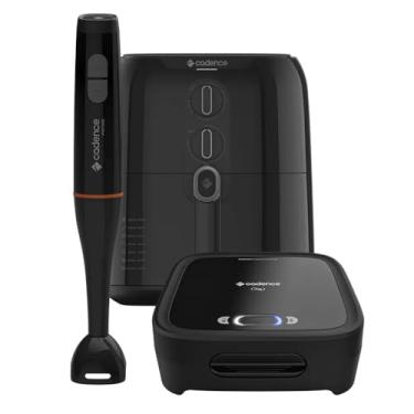 Imagem de Kit Trio Black Cadence - Sanduicheira Click - Fritadeira 4L - Mixer - 220V