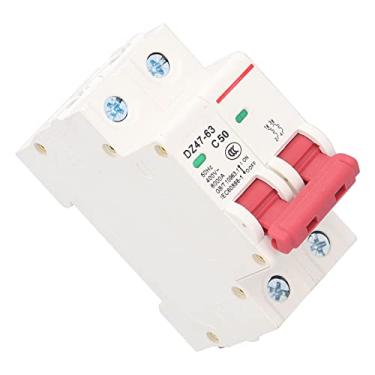 Imagem de Visuário de Circuito Em Miniatura 2P Design de Janela Visual Humanizada Disjuntor Miniatura para Evitar Sobrecarga para Edifícios de Escritórios e Uso Residencial PC Material (50a)