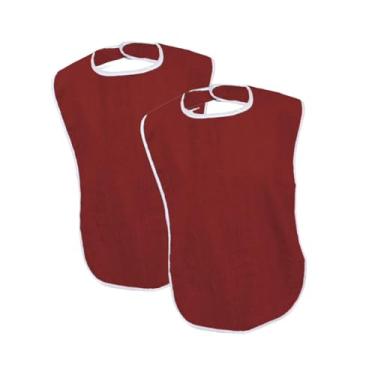 Imagem de OIIBWQ Babadores para Adultos, 2 Peças, Laváveis, Criativos, para Mulheres, Idosos, Adultos, Alimentação Confortável, Protetores, para Viagem de Carro, Vermelho