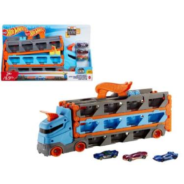 Imagem de Pista Hot Wheels City Caminhao Transportador Velocidade Mattel com 3 c