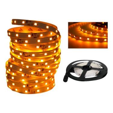 Imagem de Fita Led Âmbar Laranja 2835 Rolo De 5m 300 Leds 12v Ip20 Dupla Face P4