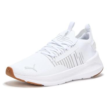 Imagem de PUMA Tênis de corrida feminino Softride Symmetry Fuzion, Puma branco-puma prata, 34
