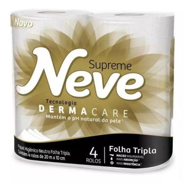 Imagem de Papel Higienico Neve Neutro Supreme Folhas Tripla Com 4 Unidades