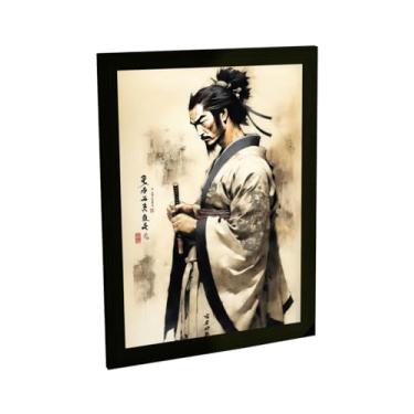 Imagem de Quadro Decorativo Mestre Samurai Ilustração Japão Decoração Poster Quarto Sala