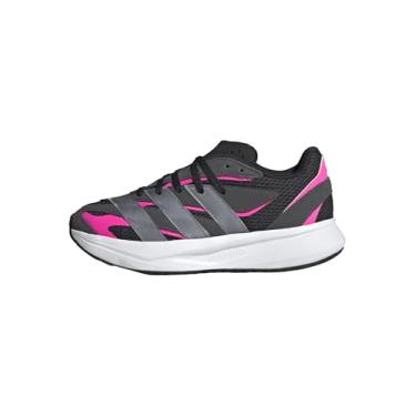 Imagem de adidas Tênis infantil unissex Lightblaze, Preto/ferro metálico/rosa lúcido, 16