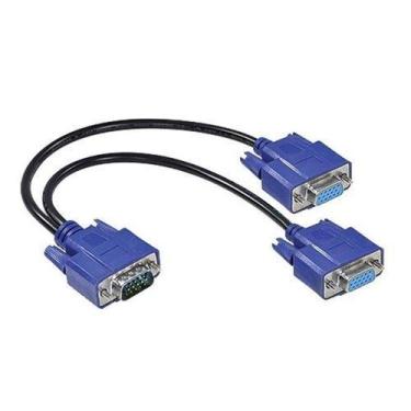 Imagem de Cabo Y Duplicador 1 Vga X 2 Vga Ligue Seu Pc Em 2 Monitores - NoBrand,