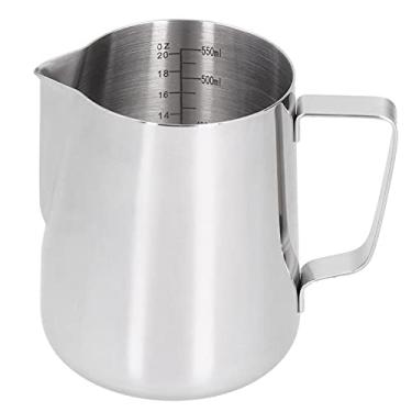Imagem de Aço inoxidável Coffeeador de capa de leite lancho de leite arremessador de café Frother xícara Copa multiuso Jarro de café escaldante para cozinha em casa 600 ml Durável à prova