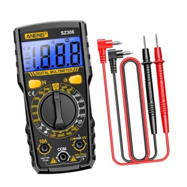 Imagem de Esquirla Multímetro elétrico, testador de retenção de dados, medidor de tensão CA/CC preciso com suporte para fusíveis de carros, solução de problemas, Preto