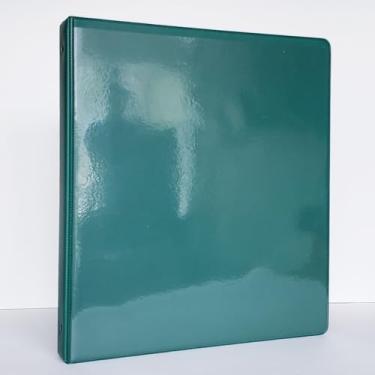 Imagem de Fichários de anel de cavalete - estrutura de plataforma estilo flip over the top. (verde, 28 x 21 cm, tamanho da folha encadernado no lado de 28 cm)