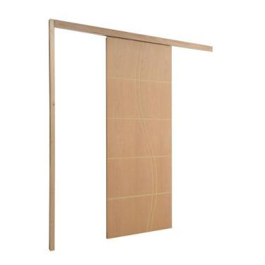 Imagem de Porta De Correr P- Verniz Frisada Fs Duplo 210x100 - Vanin