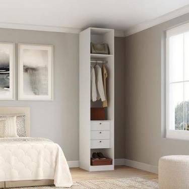 Imagem de Closet Modulado Sem Portas com Gavetas 45cm Altezza Belmax, Branco
