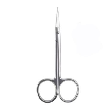 Imagem de Tesoura de manicure, tesoura de cotovelo, cortador de unhas profissional de aço inoxidável, ferramentas de manicure de salão, prata, C