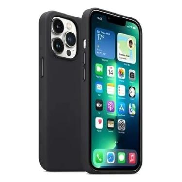 Imagem de Capinha Couro Compatível iPhone 16 + Película 3D (PRETO, 16 PROMAX)