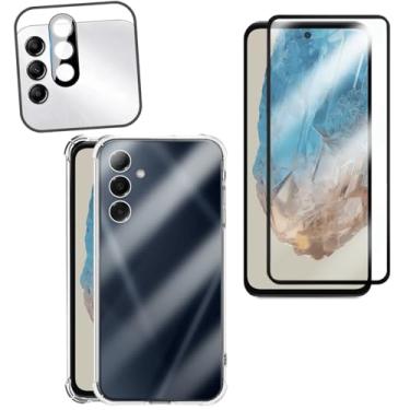 Imagem de Kit Capa Anti Impacto, Película de Vidro 3D, Protetor de Lente para Samsung Galaxy M35, Transparente