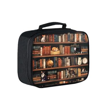 Imagem de Lancheira infantil, lancheira térmica para gatos com bolso com zíper para meninos e meninas, lancheira reutilizável portátil de volta às aulas mantém a comida fresca para o jardim de infância e ensino