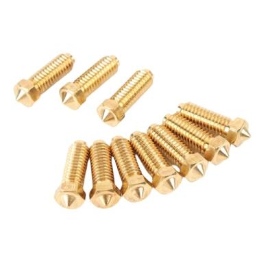 Imagem de Hyuduo 10pcs 3D Kit de Bico de Latão de Impressora Ajustado para Kobra 3 Combo S1 Extrusora HOTEND Substituição Com 1,75 Mm de Diâmetro de Entrada para PLA ABS PETG TPU ASA (0,4 mm)