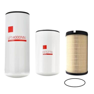 Imagem de YIYUANYI Kit De Troca Óleo Lf14000Nn Ff5776 Fs20172, Filtro Combustível E Separador Água Compatível Com Cummins Isx15 Oe# Nff5776 K37-1029