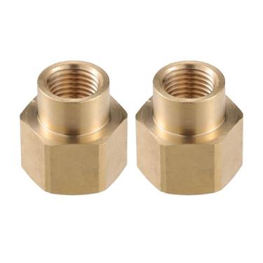 Imagem de VekAuto Conector de lavadora de pressão, M22x1,5 fêmea para adaptador fêmea M14x1,5 conector de mangueira de parafuso de latão universal para lavadora de pressão conexão rápida latão tom cobre