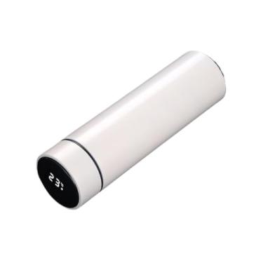 Imagem de Garrafa Térmica LED com Sensor de Temperatura – Ideal para Café, Água e Outras Bebidas (Branco)