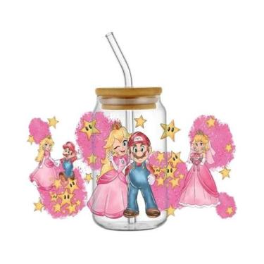 Imagem de Adesivo De Caneca Impermeável UV DTF Super Mario Racing Para Vidro Lib