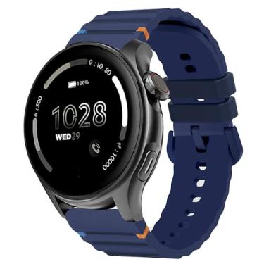 Imagem de Lamshaw Pulseira de substituição compatível com relógio inteligente Cubitt Viva Pro, Viva, Aura Pro, Aura Pro, Aura (azul, pulseira de tamanho de 22 mm)