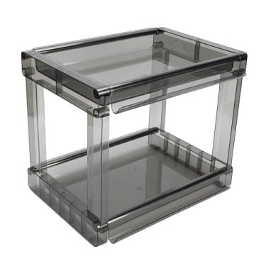 Imagem de Pssopp Prateleira de Armazenamento de Bancada, Organizador de Vaidade de Pagdim de chá Com Desktop para Desktop para Cômoda de Bancada para Bancada (BLACK)