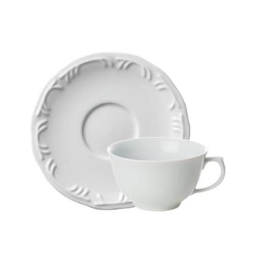 Imagem de Xicara Chá Sem Pé Com Pires 200ml Porcelana Schmidt - Mod. Pomerode 11