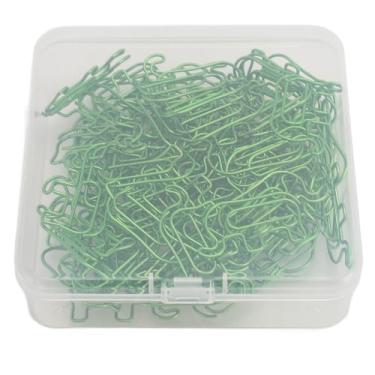 Imagem de 100pcs Elefante Em Forma De Papel Clipes De Aço Inoxidável Bonito Decorativo Escritório Material Escolar para Mulheres Crianças Professores Estudantes Caixa De Armazenamento (Verde)