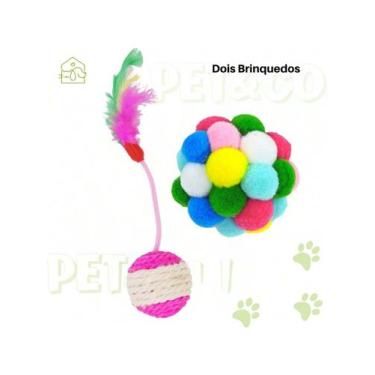 Imagem de Kit para Gatos com Bolinhas e Pelúcias  Você Escolhe - NoBrand, Violet