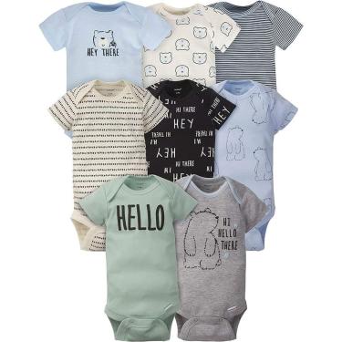 Imagem de Kit com 8 Bodies Bebe Menino 3-6 meses - Gerber