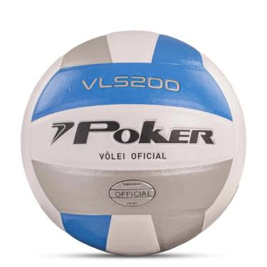 Imagem de Bola De Vôlei Semi Profissional Vls 200 Original Poker (Vôlei Semi Profissional, Branco/Cinza)