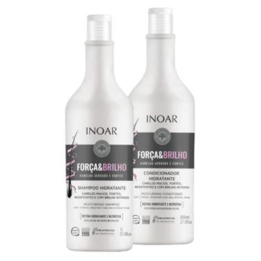 Imagem de Kit Inoar Força e Brilho Shampoo 1L + Condicionador 800ml