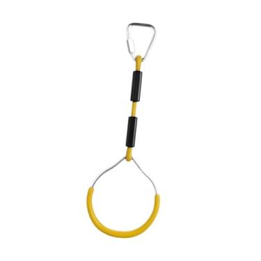 Imagem de UGPLM Equipamento de ginástica infantil para casa, anel de puxar para crianças, anel de ginástica antiderrapante para treinamento físico em ambientes, Amarelo