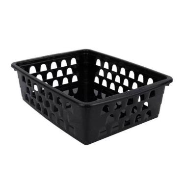 Imagem de Kit 10 Cesto Organizador Médio Multiuso M Preto 0592 Uninjet