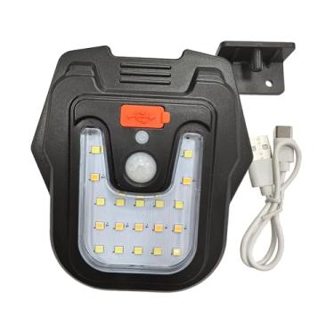 Imagem de Baoblaze Luz solar externa, luz de segurança para quintal, lâmpada de cerca, luzes de parede movidas a energia solar com 3 modos de iluminação para quintal, Luz Quente E Branca
