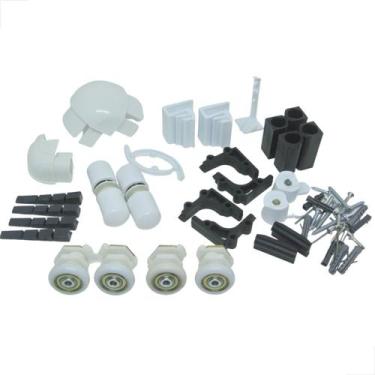 Imagem de Kit De Acessórios Para Box De Banheiro de Canto - Branco - Fast Vidros