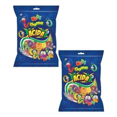 Imagem de Kit Bala de Goma Sabor Ácida Citrus Anéis com 2 Un. de 140g - Kuky