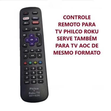 Imagem de Controle remoto tv aoc / philco roku tv -9206 - SKYLINK