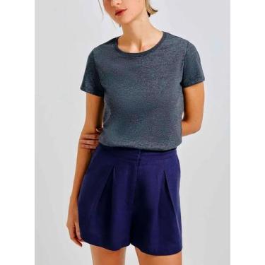 Imagem de Blusa Manga Curta Hering 0241 Feminina Básica Algodão T. P/EXG, XXG, M