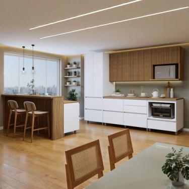 Imagem de Cozinha Completa Modulada 8 Peças 10 Portas 10 Gavetas Norten - Nesher