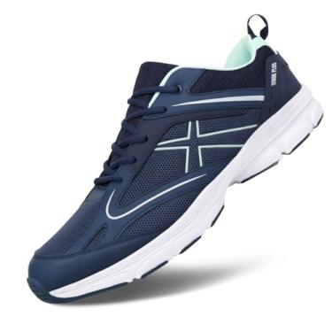 Imagem de Hawkwell Tênis Esportivos Casuais Leves Para Caminhada, Tamanho Grande, Plus Size, Eua 13, 14, 15, 16, 17, 18, 19, Malha Azul-Marinho, M