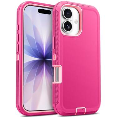 Imagem de Jelanry Capa para iPhone 17 5G de 6,3 polegadas, resistente, resistente e de camada dupla, à prova de choque, proteção à prova de quedas, com porta antipoeira e armadura de arranhões, capa traseira