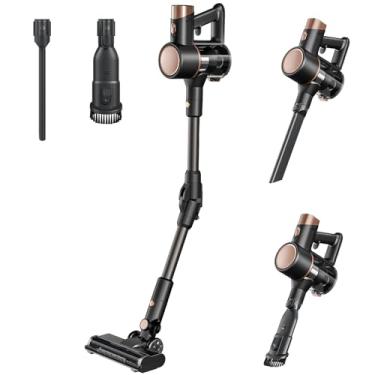 Imagem de COWSAR Aspirador de pó sem fio, aspirador de pó leve sem bolsa para carpete e piso, aspirador de pó potente sem fio recarregável 8 em 1 para casa, cinza