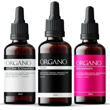 Imagem de Kit das Estrelas Plus - Ojon, Rosa Mosqueta Rubiginosa E Alecrim - Óleo Vegetais 100% Puros E Naturais 30ml Cada Frasco