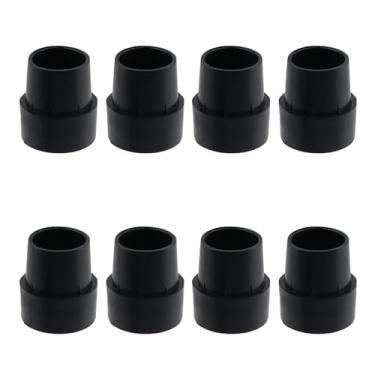 Imagem de MY MIRONEY 8 peças de pontas de touca de perna de trampolim de borracha para trampolins Acessórios de trampolim de 2,5 cm de diâmetro interno, almofada de substituição de trampolim, preta, perna de