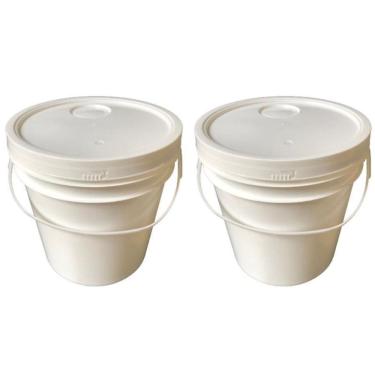 Imagem de Balde Plástico 5L Para Cerveja Atóxico - 2 Pçs